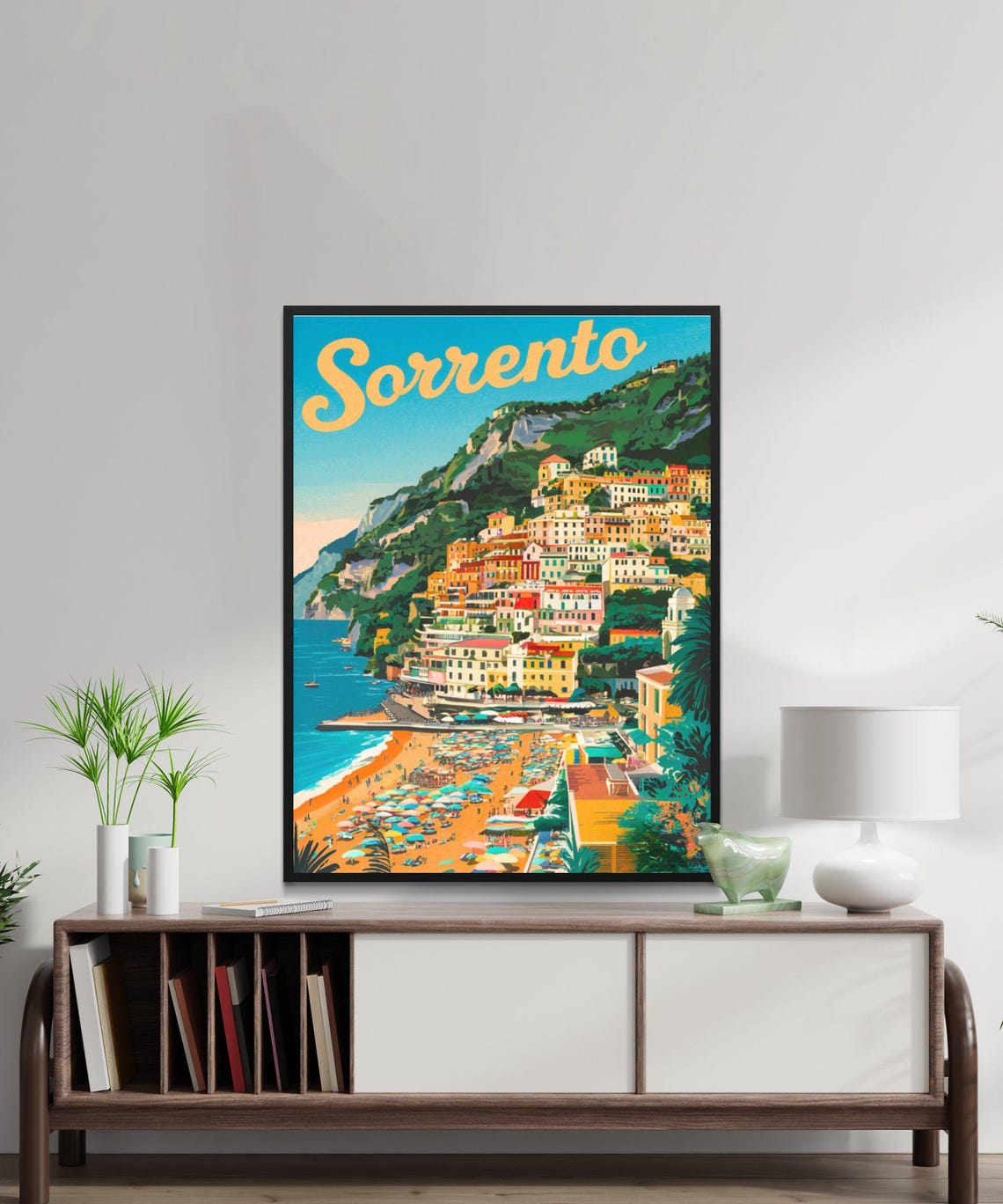 Sorrento Italy Seaside Cliffside Beach Town Coast Travel Poster - Image 2