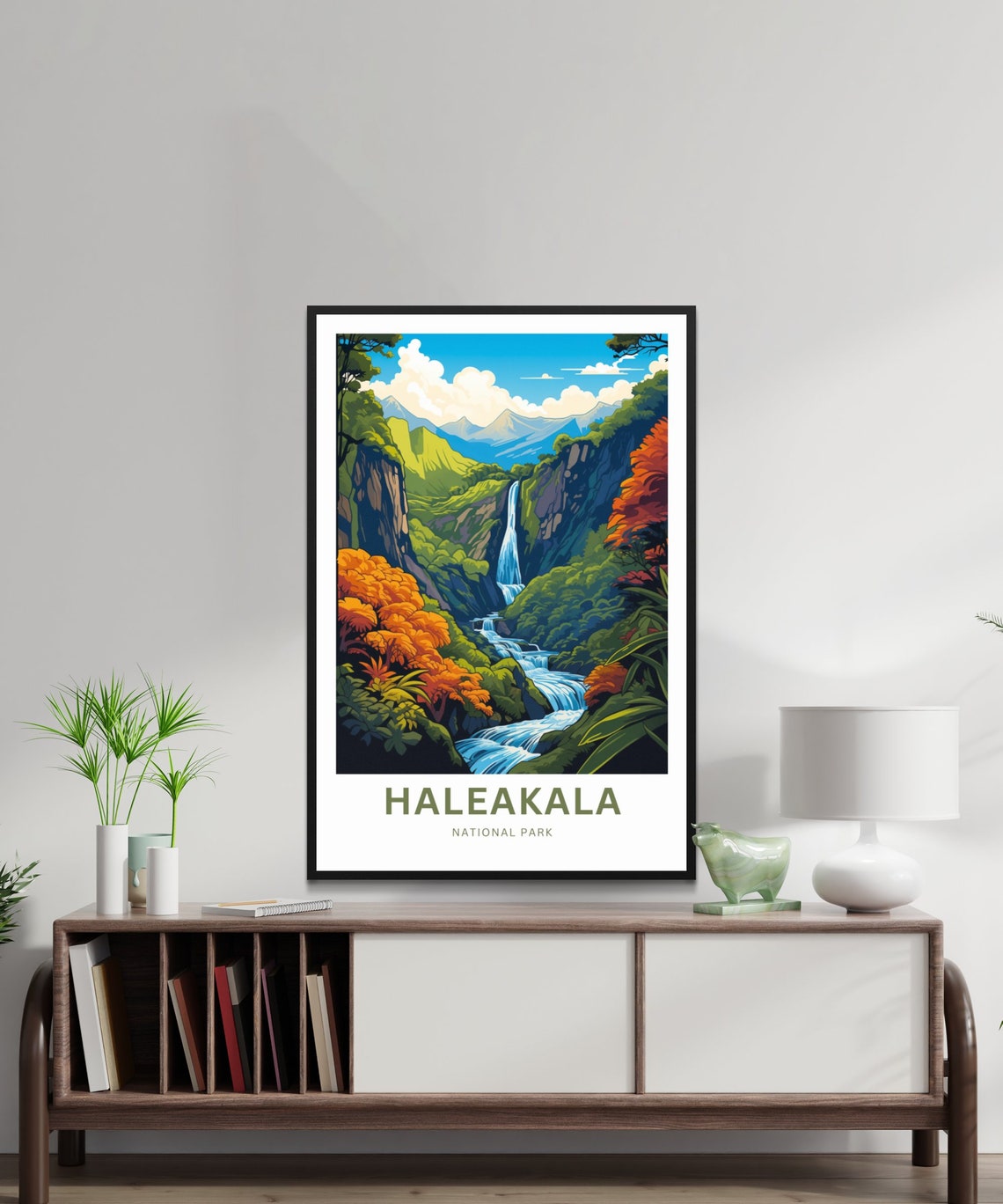 Personalized Haleakala National Park Waterfall Custom Text Poster - Image 2