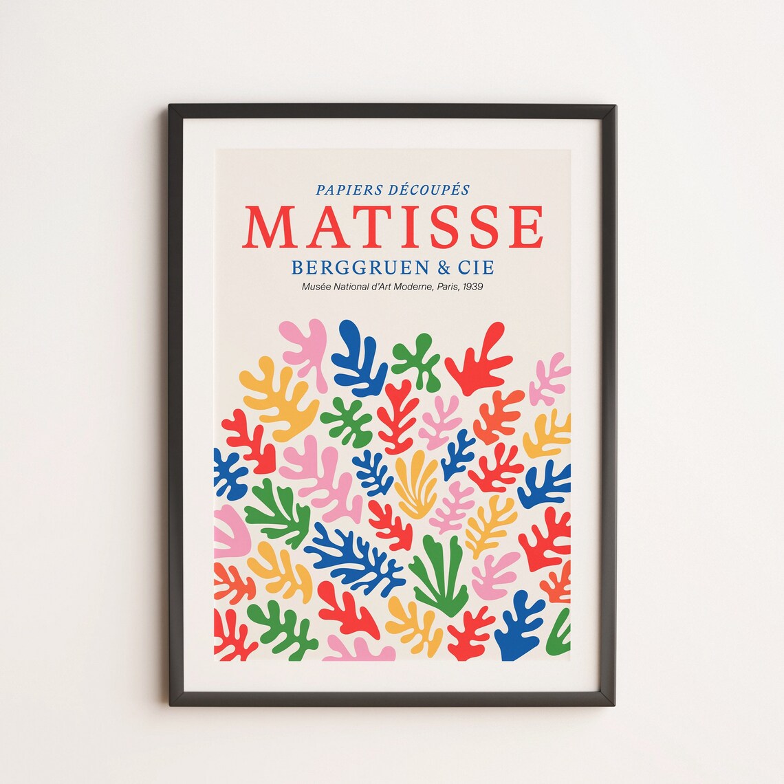 Matisse Paper Collage Retro Mid-Century Abstract Art Print