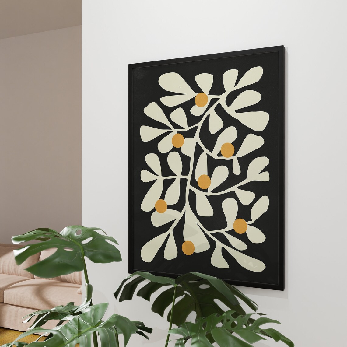 Summer Bloom Matisse Night Edition Retro Matisse Colorful Mid Century Abstract Poster Art Print - Image 2