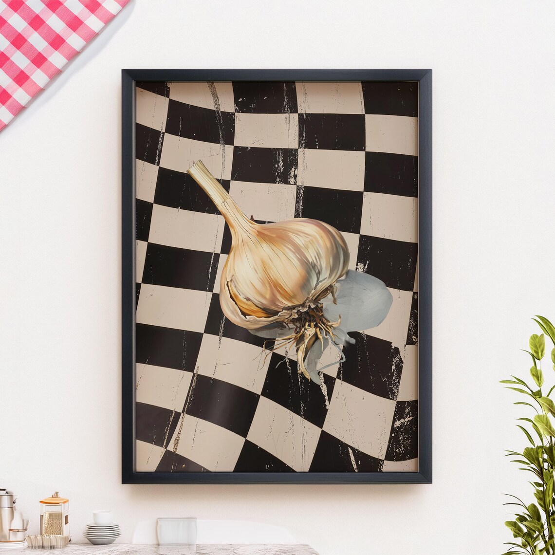 Retro Garlic Kitchen Art Print Food Poster Printed On Luxury Paper - Image 3