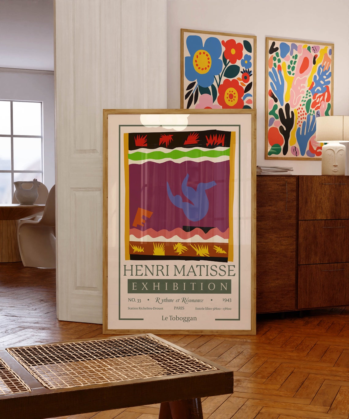 Henri Matisse Print Exhibition Poster The Toboggan 1943 Mid Century Modern Wall Art - Image 3