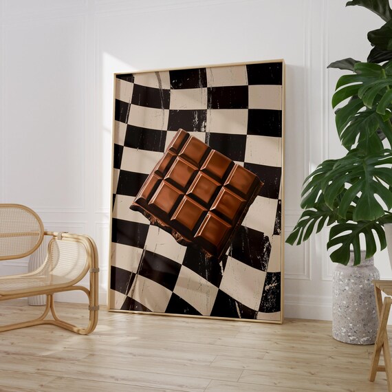 Retro Chocolate Kitchen Art Print Food Poster Printed On Luxury Paper