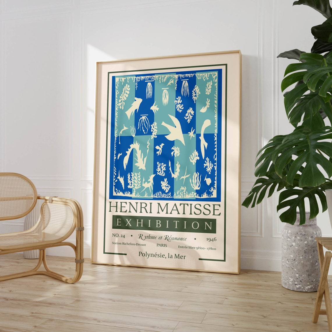 Henri Matisse Polynesia The Sea 1946 Vintage Exhibition Art Poster