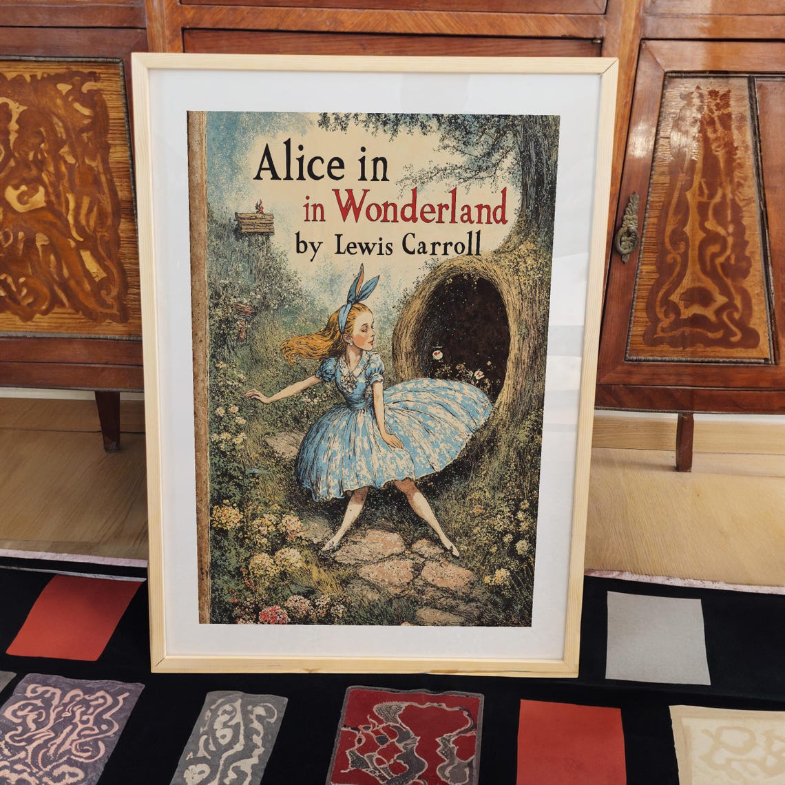 Alice in Wonderland Lewis Carroll Vintage Storybook Cover Poster - Image 3