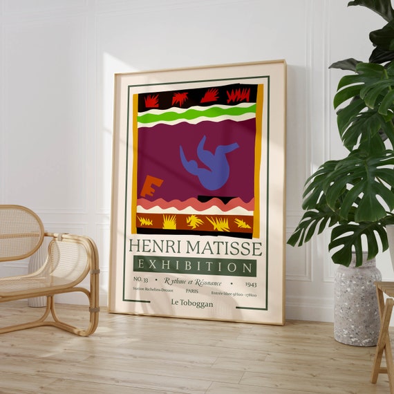 Henri Matisse Print Exhibition Poster The Toboggan 1943 Mid Century Modern Wall Art