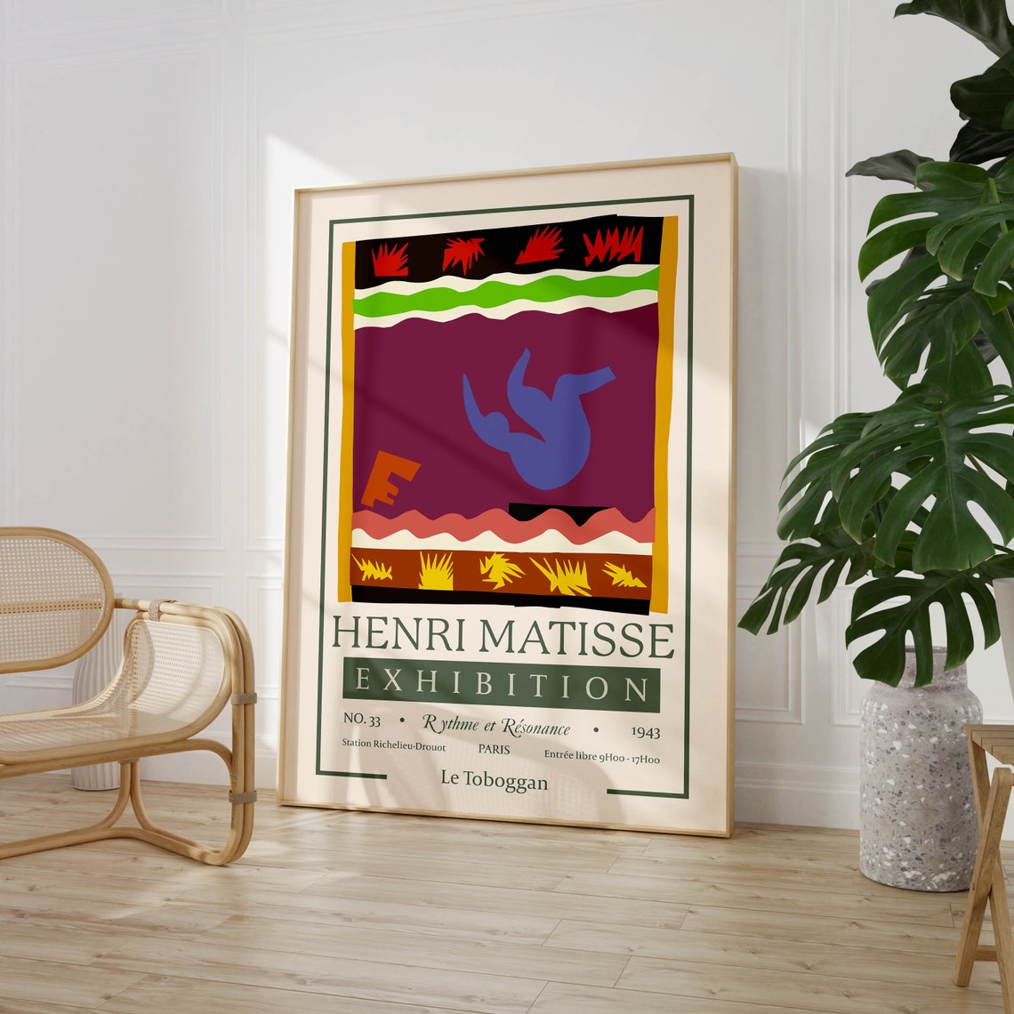 Henri Matisse Le Toboggan 1943 Vintage Paris Exhibition Art Poster