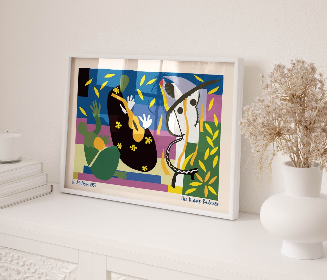 Henri Matisse Print The Kings Sadness Mid Century Modern Wall Art Abstract Poster 1952 - Image 2