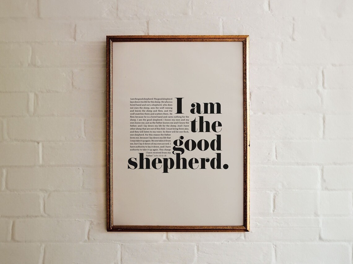 John 10:11 Good Shepherd Scripture Wall Art Print - Image 6