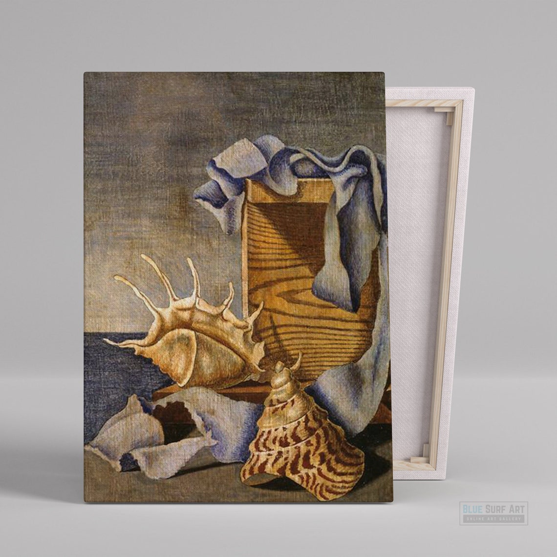 Edward Wadsworth Seashell Still Life Wooden Box Nautical Art Poster