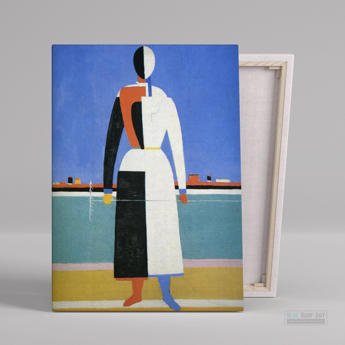 Kazimir Malevich Girl by the Shore White Apron Faceless Figure Poster