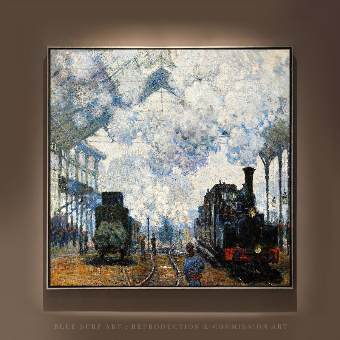 Claude Monet Arrival of the Normandy Train 1877 Steam Engine Poster