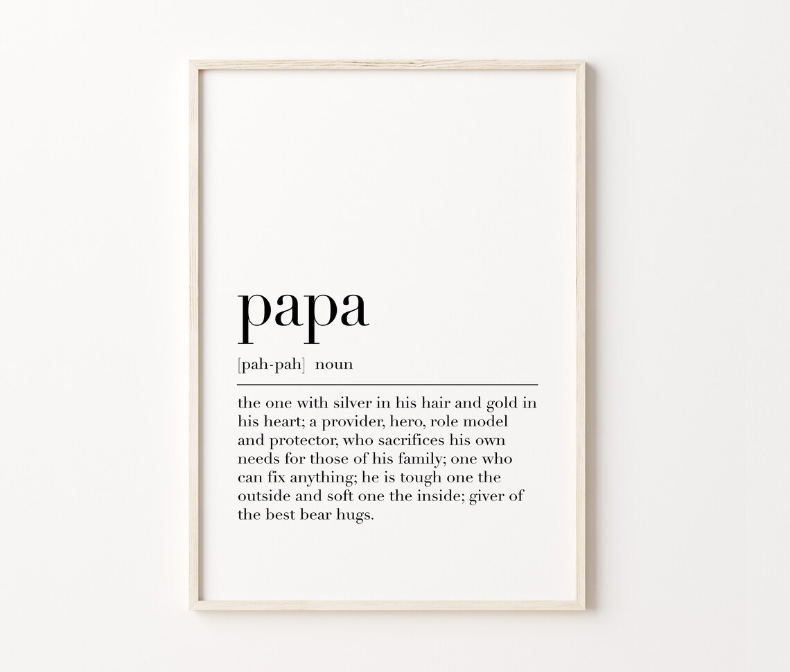 Papa Definition Print Gift For Papa Papa Gifts Custom Dad Gift Gift For Dad Papa Print Family Gifts Quote Print - Image 4
