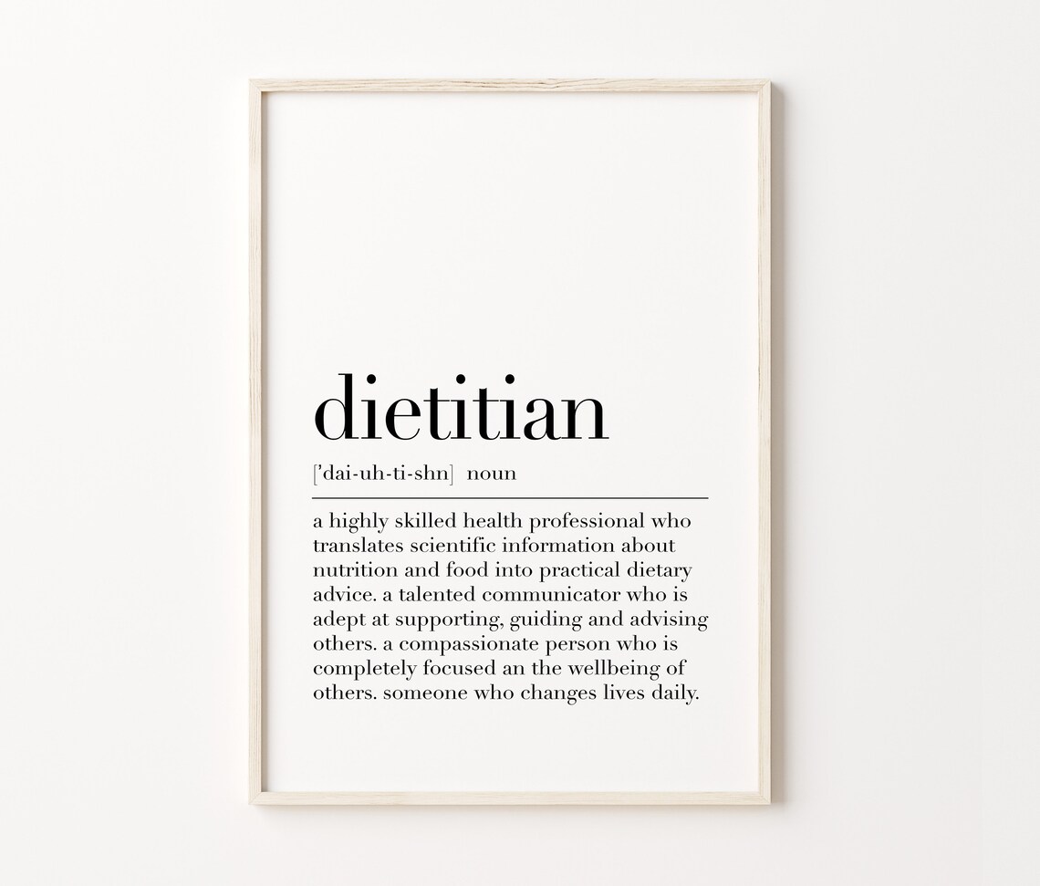 Dietitian Dietitian Print Dietitian Poster Dietitian Definition Print Dietitian Wall Decor Dietitian Gift Quote Print - Image 3