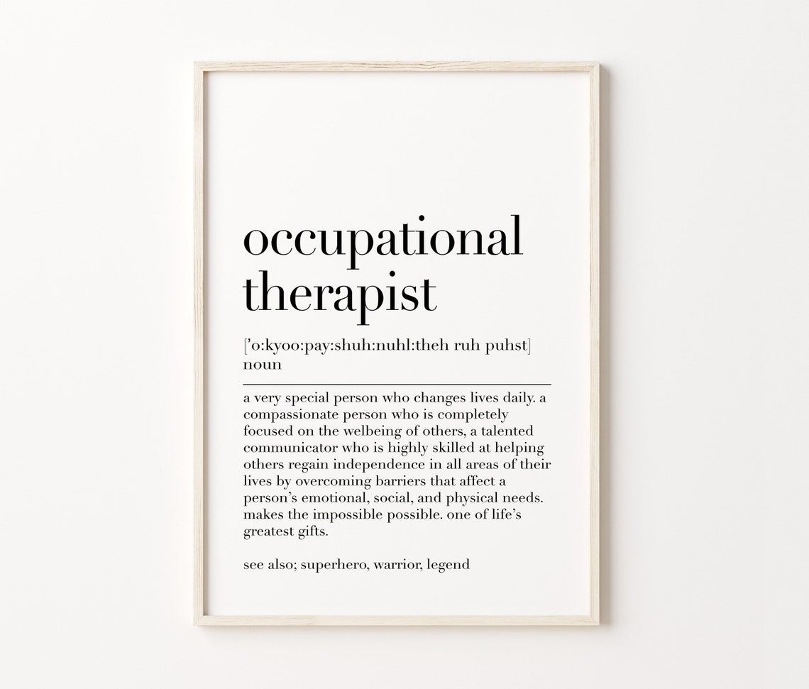 Occupational Therapist Definition Superhero Warrior Legend Gift Poster - Image 3
