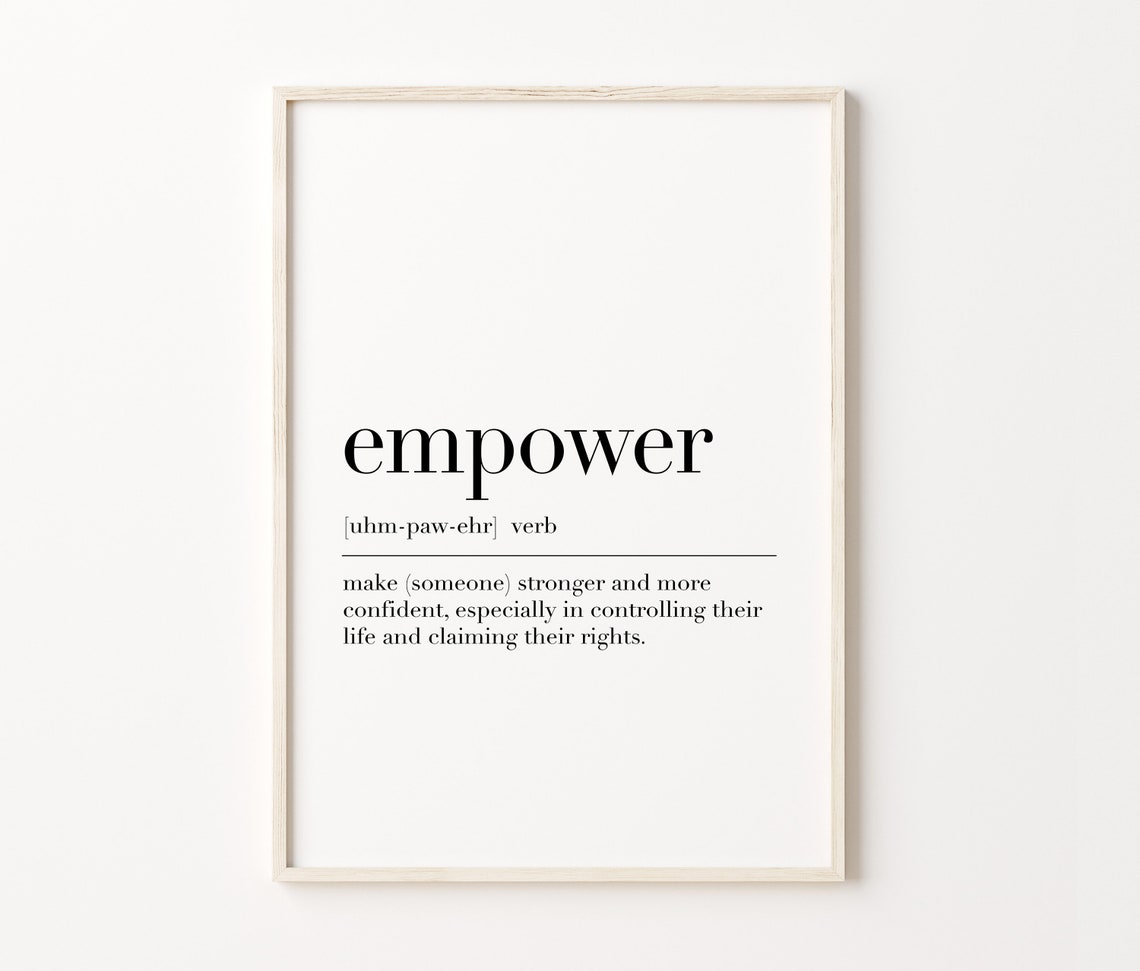 Empower Definition Motivational Minimalist Dictionary Art Poster - Image 4