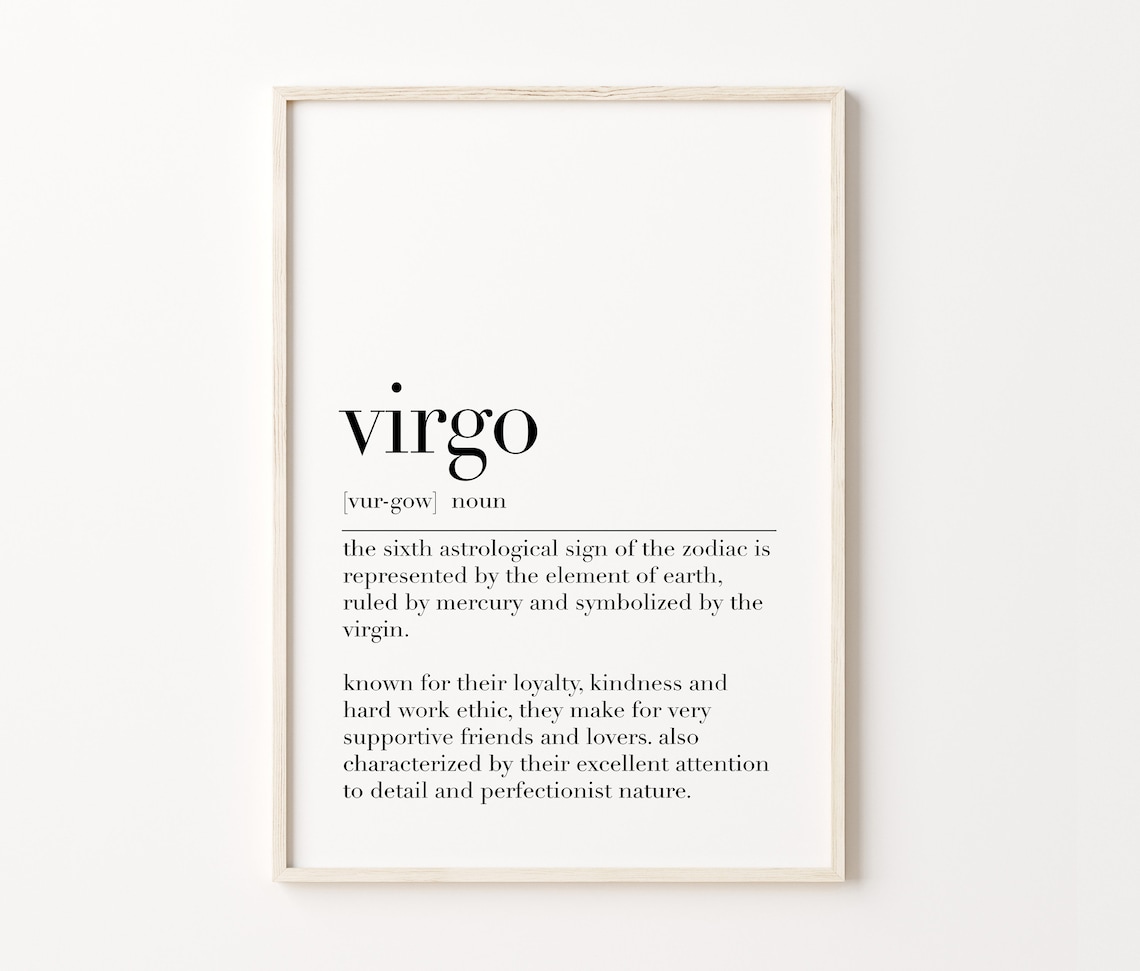 Virgo Zodiac Sign Definition Astrology Birthday Gift Quote Poster - Image 3
