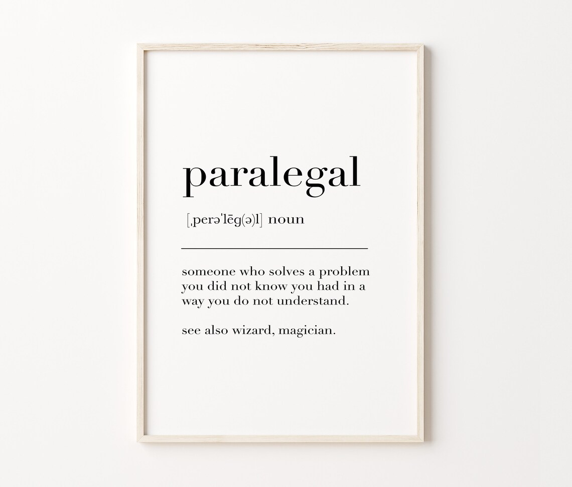 Paralegal Definition Print Paralegal Poster Paralegal Funny Definition Print Lawyer Office Decor Paralegal Gifts - Image 4