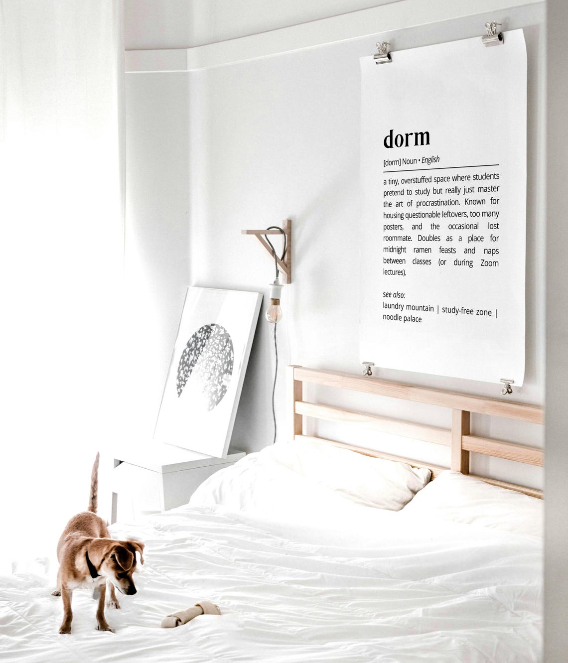 Dorm Definition Funny College Student Room Dictionary Humor Poster - Image 2