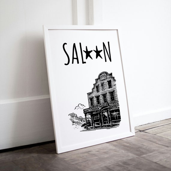 Saloon Poster Cowboy Wall Art Cowboy Poster Typography As Art Saloon Posters Western Wall Art Quote Wall Art Posters