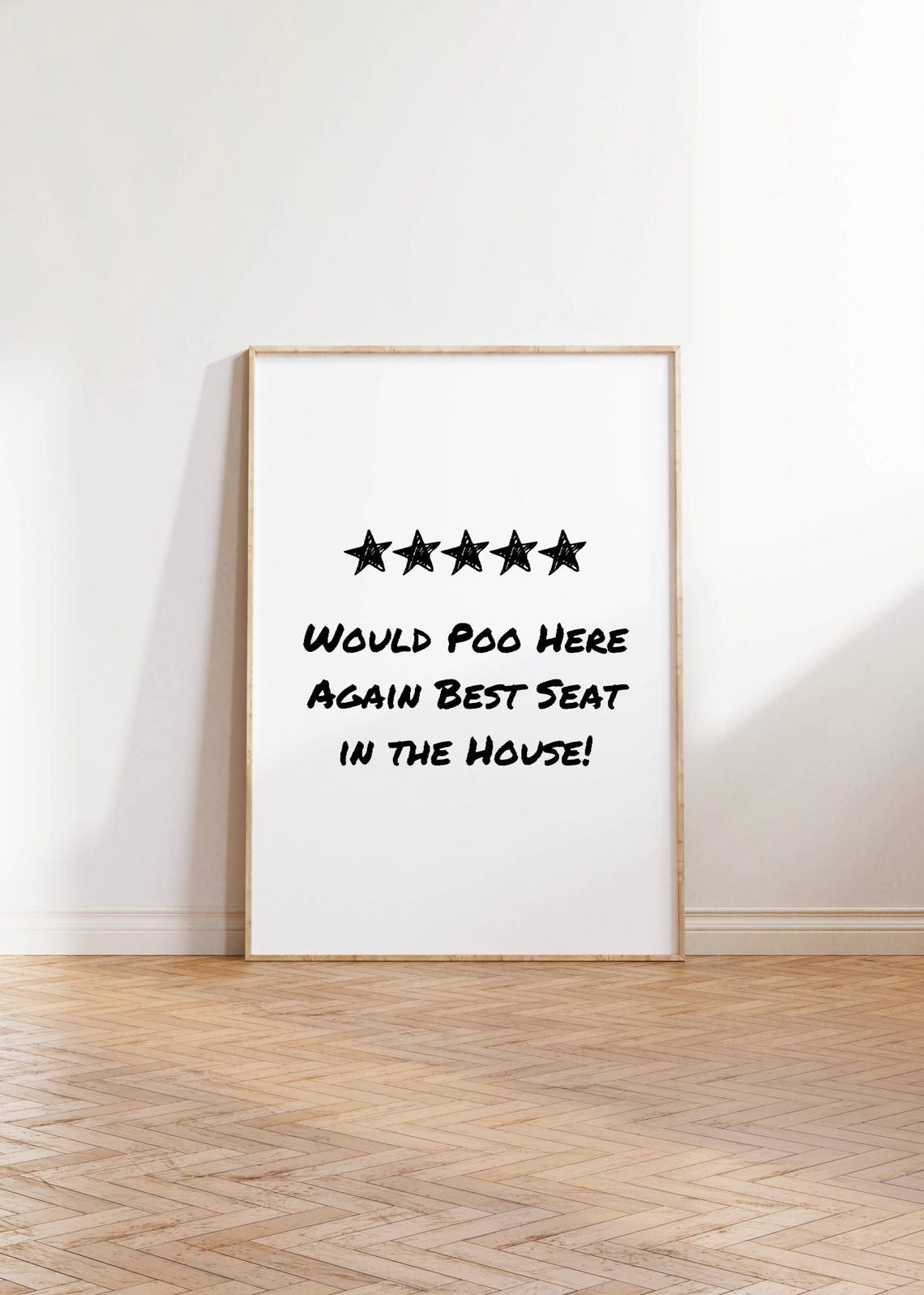 Would Poo Here Again Best Seat In The House Funny Bathroom Poster