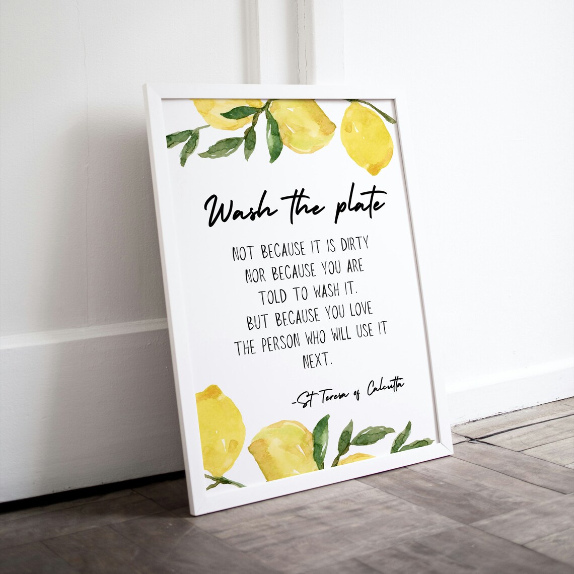 St Mother Teresa of Calcutta Kitchen Quote Art Print