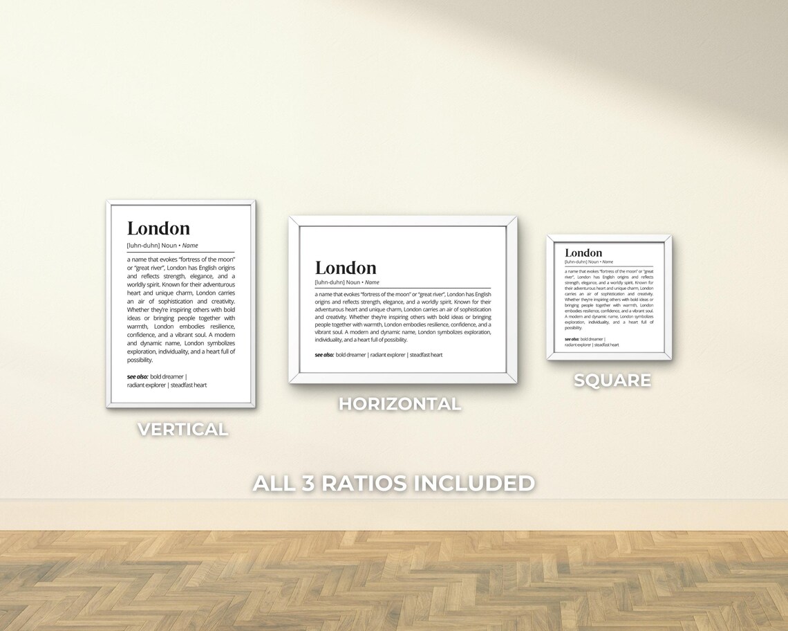 London Name Definition Minimalist Typography Art Print - Image 4