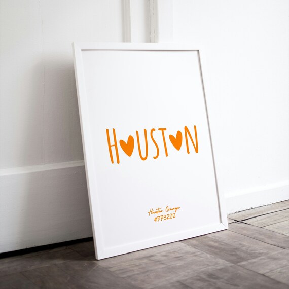 Houston Wall Art Houston Poster Minimalist Typography Poster Aesthetic Room Decor Houston Poster Printing Wall Art Houston Tx Print