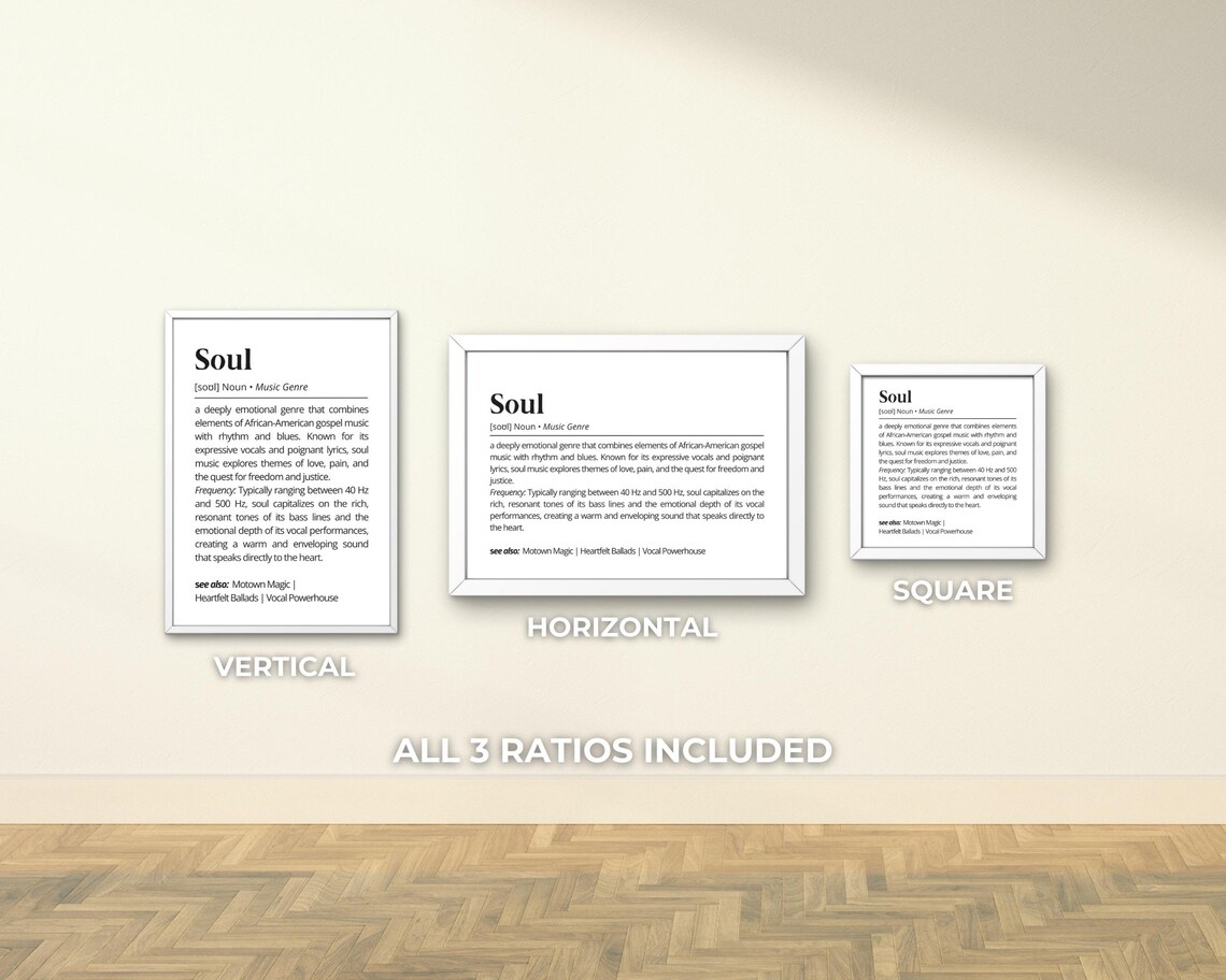 Soul Music Genre Definition Minimalist Typography Gift For Fans Poster - Image 4