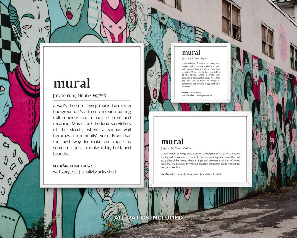 Mural Dictionary Definition Poster for Street Art Lovers Decor - Image 3