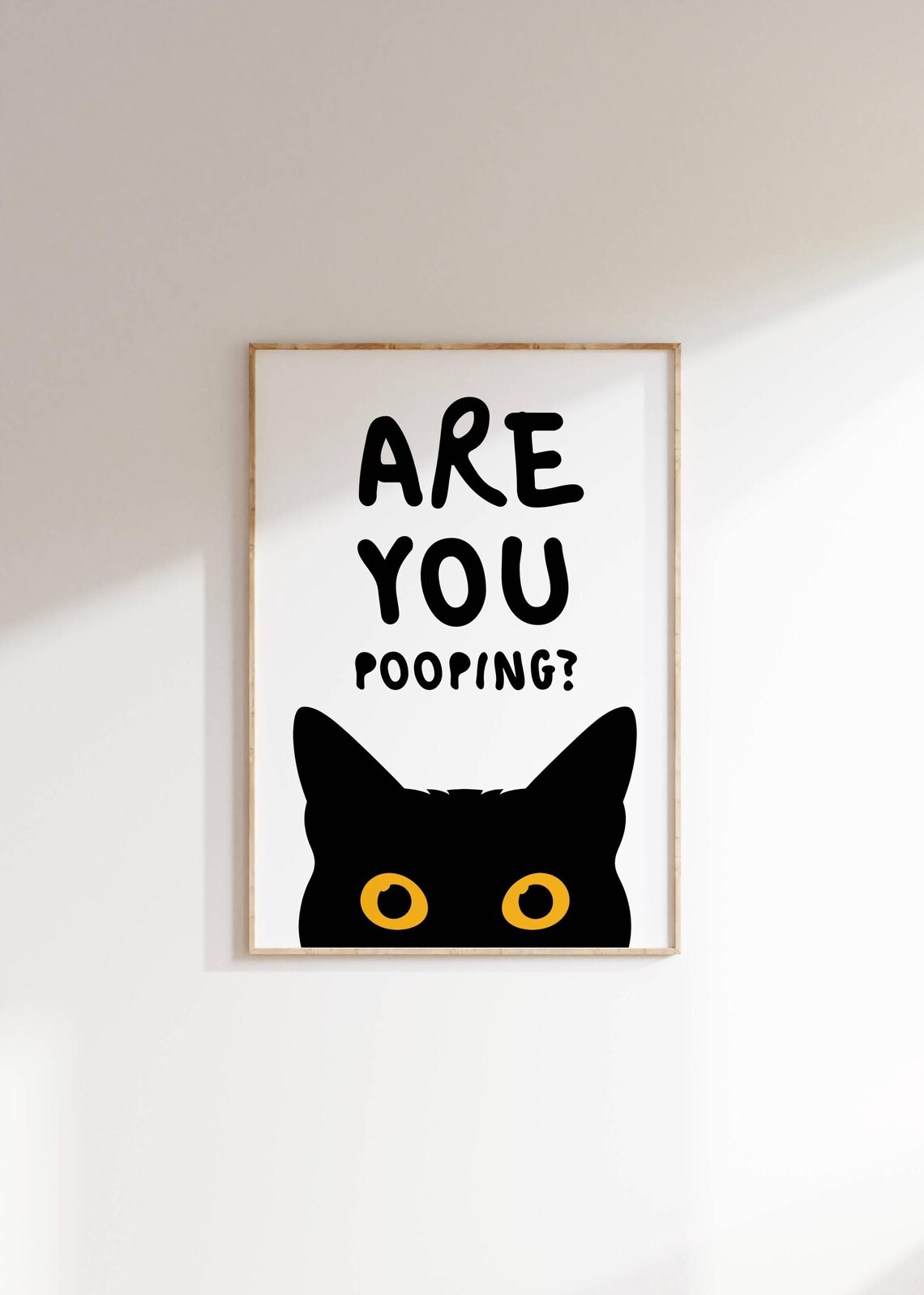 Are You Pooping? Funny Cat Bathroom Wall Art - Image 2
