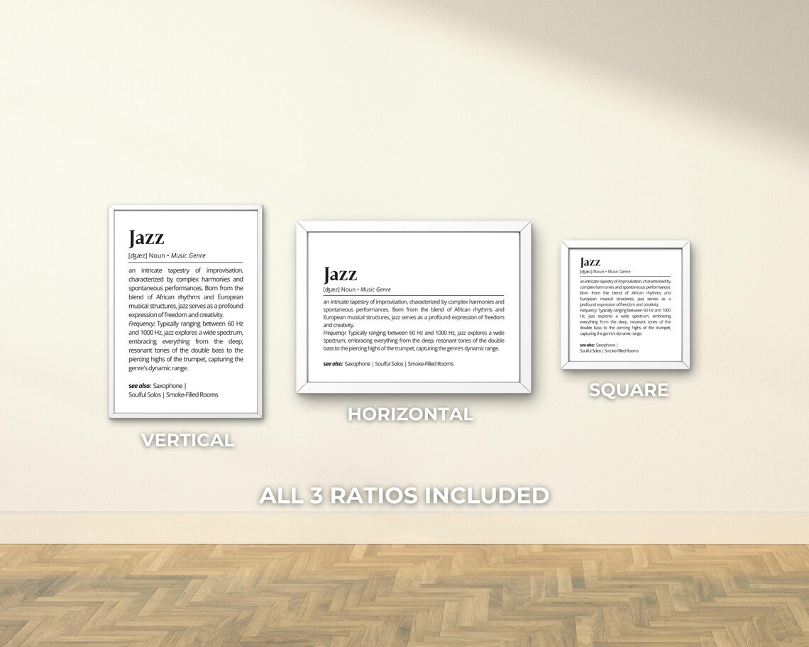 Jazz Music Genre Definition Minimalist Typography Gift For Fans Poster - Image 4