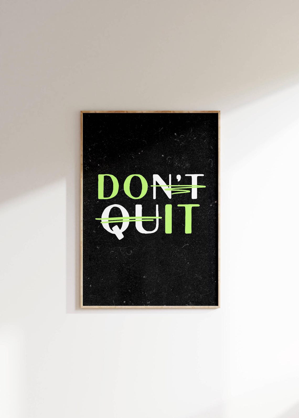 Dont Quit Bold Green Black Modern Motivational Typography Poster - Image 3
