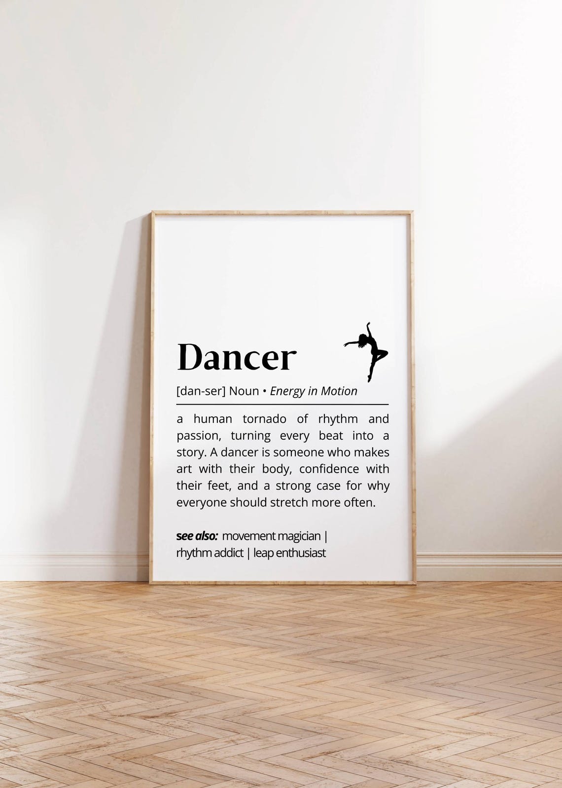 Dancer Definition Dictionary Dance Lover Gift Poster Art Decor - Image 2