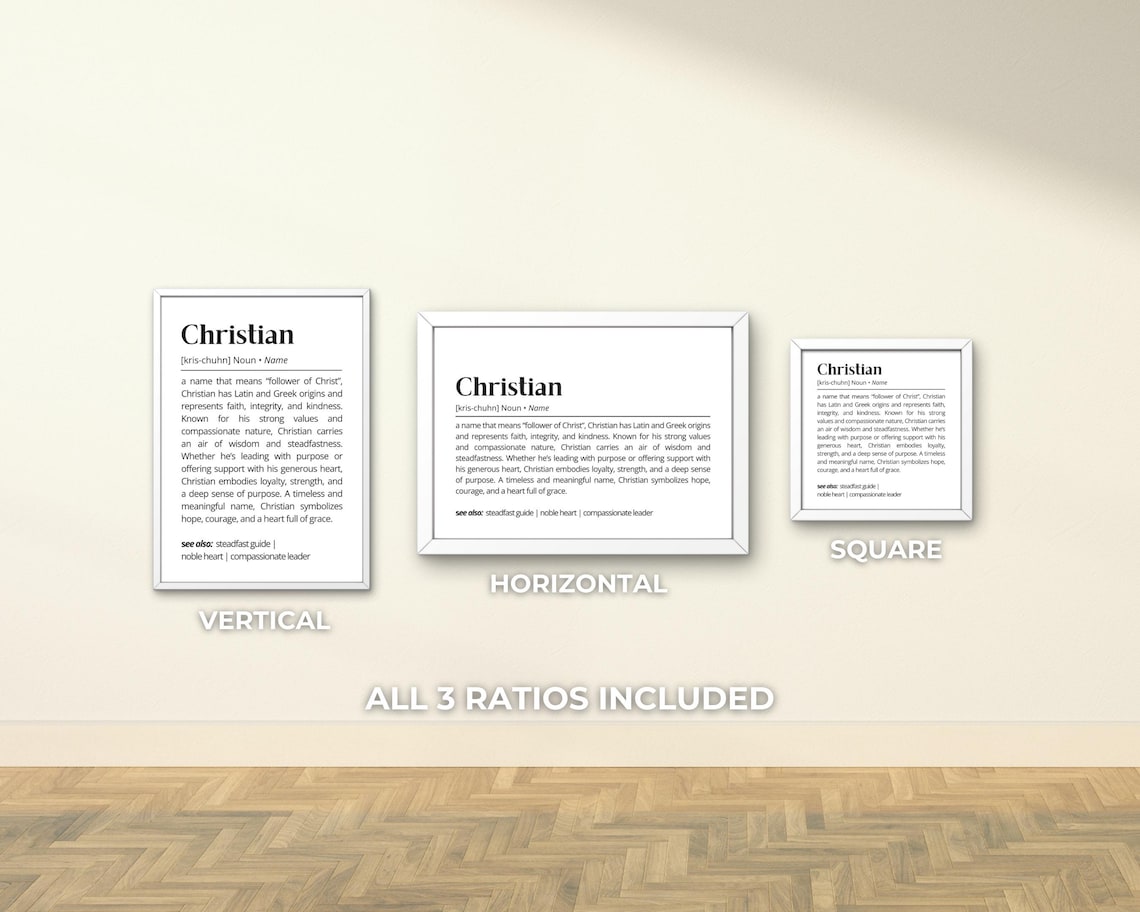 Christian Name Meaning Follower Of Christ Personalized Gift Poster - Image 4