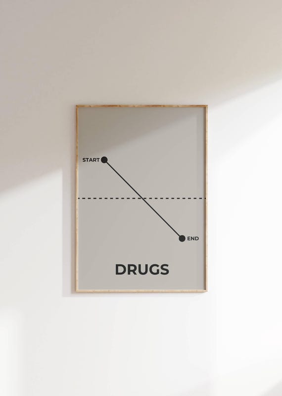 Anti Drug Awareness Minimalist Motivational Poster