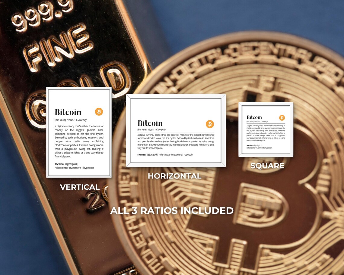 Bitcoin Definition Cryptocurrency Humor Art Print - Image 3
