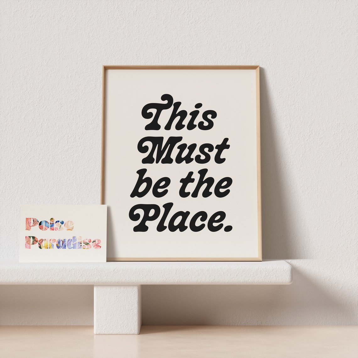 This Must Be The Place Script Quote Poster for Cozy Home Entryways - Image 4