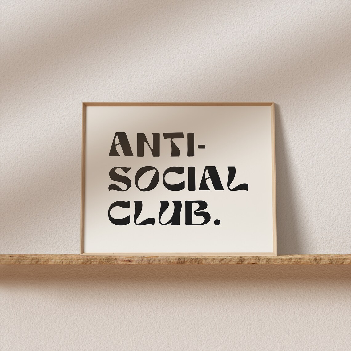 Anti Social Club Retro Typography Art Print - Image 2