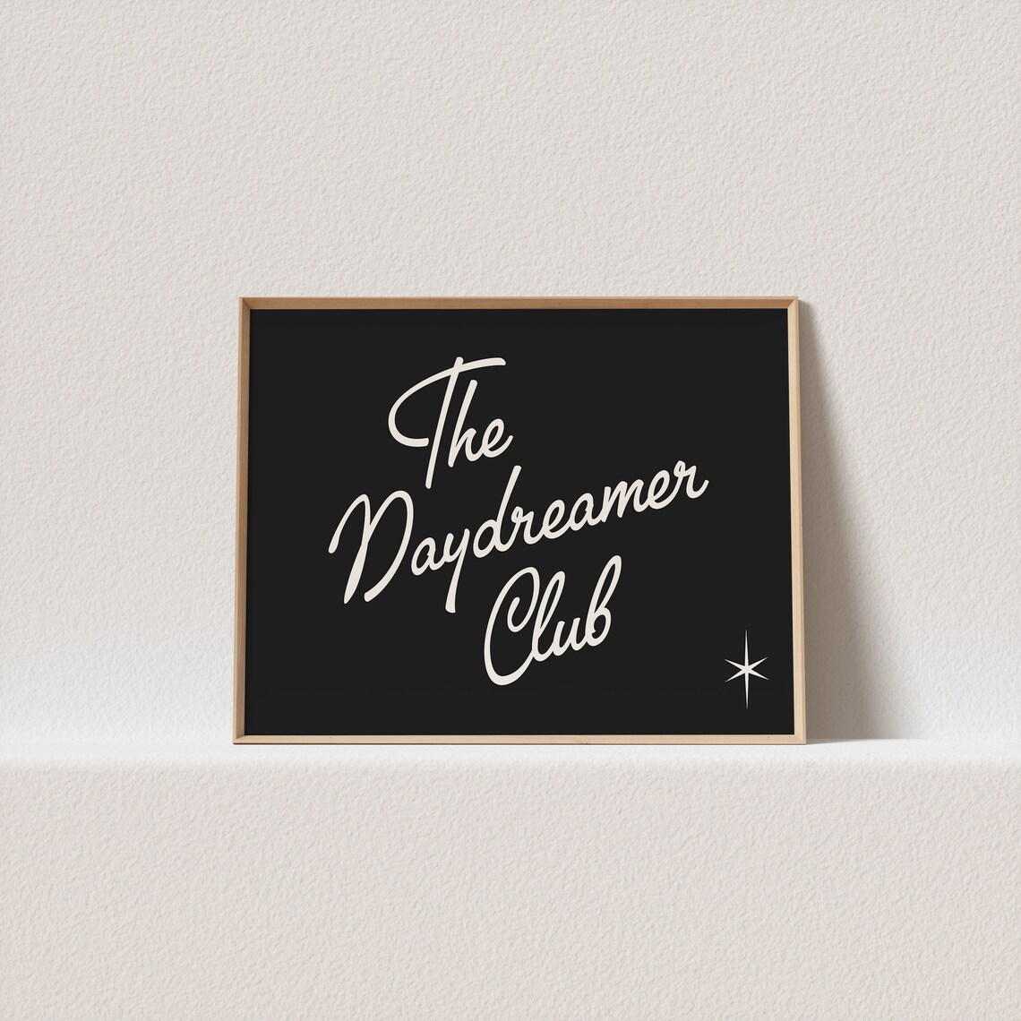 The Daydreamer Club, Retro Typography Wall Art