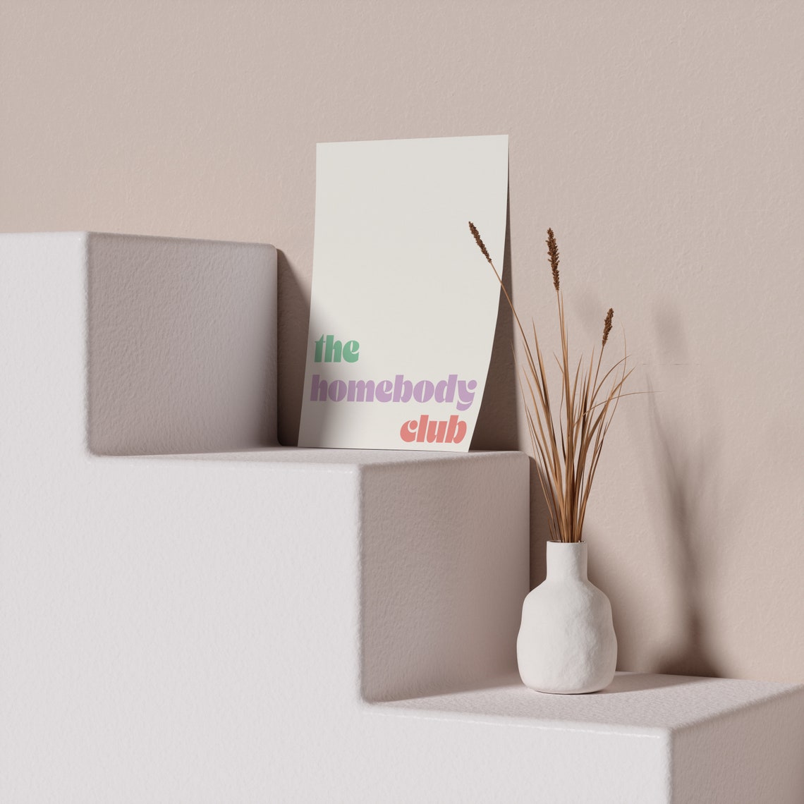 The Homebody Club Pastel Quote Poster for Introvert Decor Lovers - Image 2