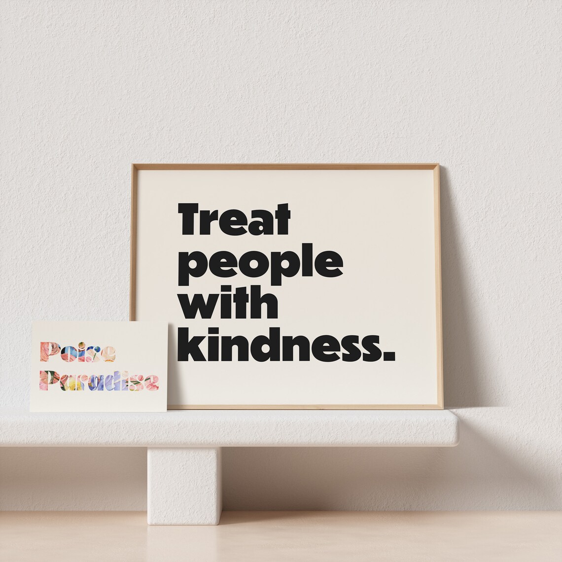 Treat People With Kindness Retro Poster, Minimal Type - Image 4