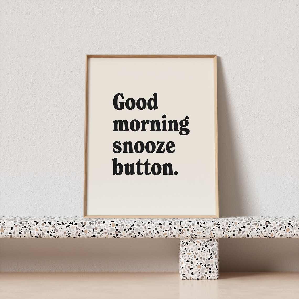 Retro Good Morning Snooze Button Poster Print - Image 3