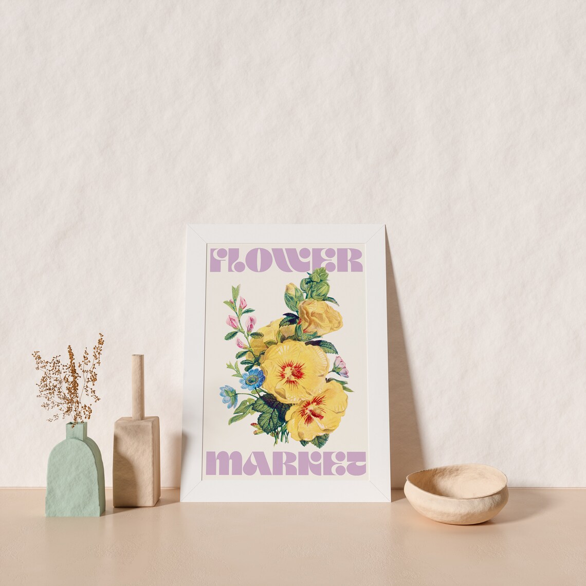 Flower Market Vintage Botanical Illustration Art Print - Image 3