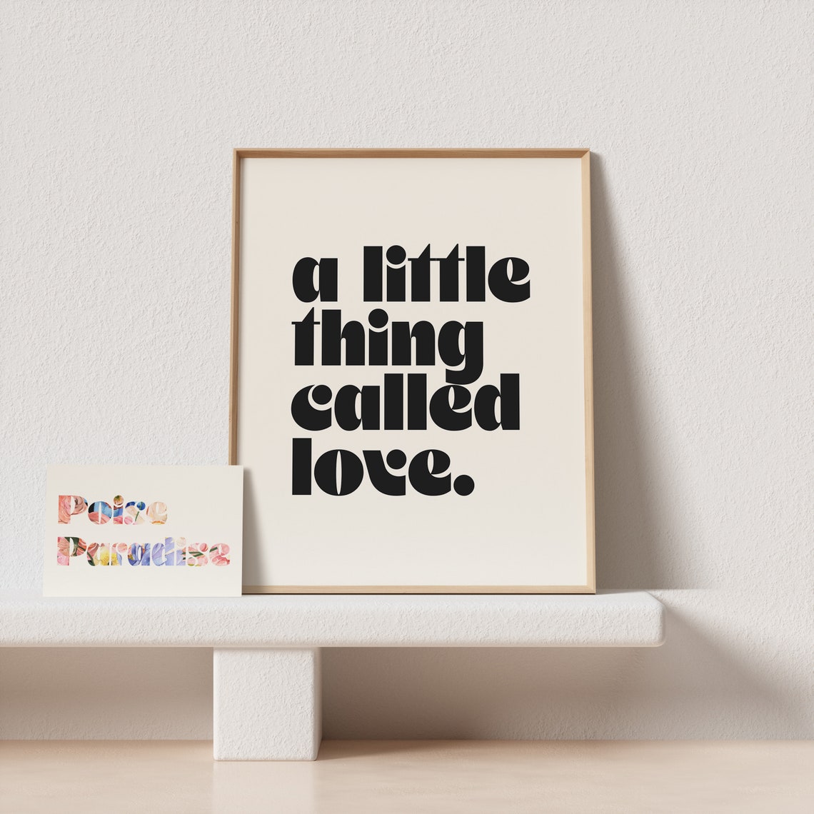 A Little Thing Called Love Bold Retro Black Type Romantic Quote Poster - Image 4