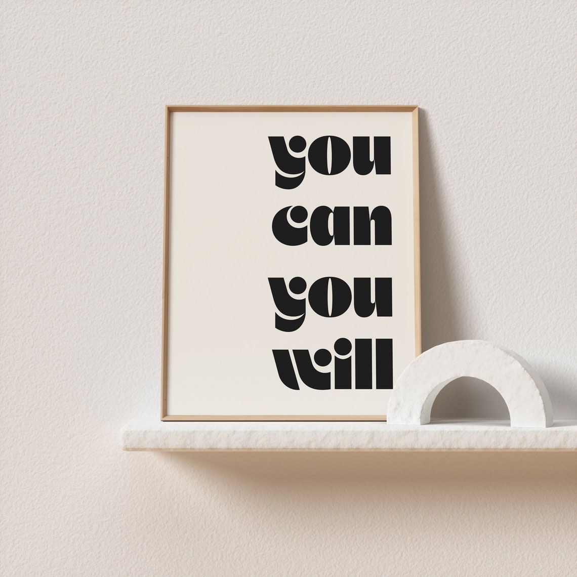 You Can You Will Bold Retro Typography Motivation Poster For Students - Image 2
