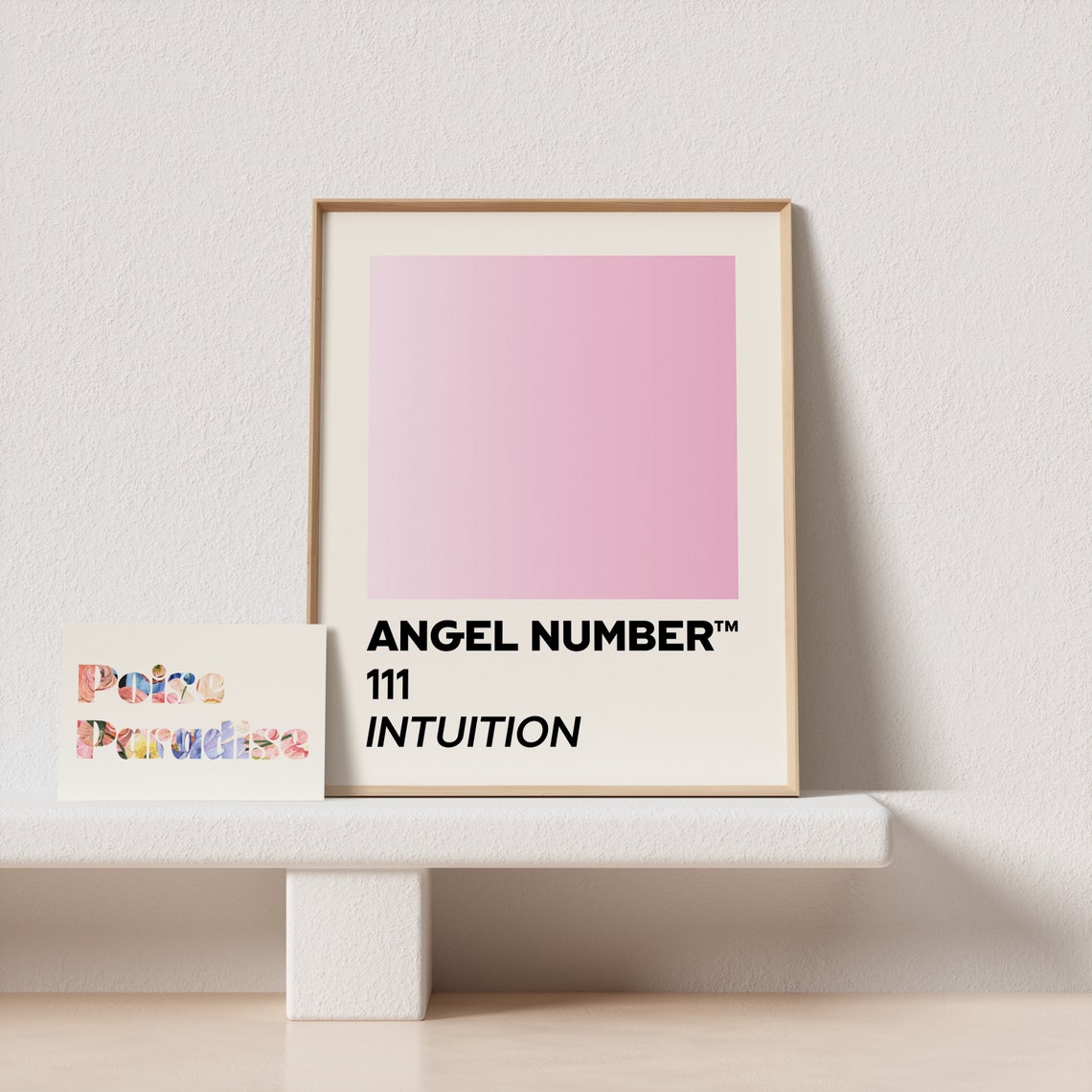 Angel Number 111 Intuition Pink Gradient Aura Spiritual Quote Poster - Image 4