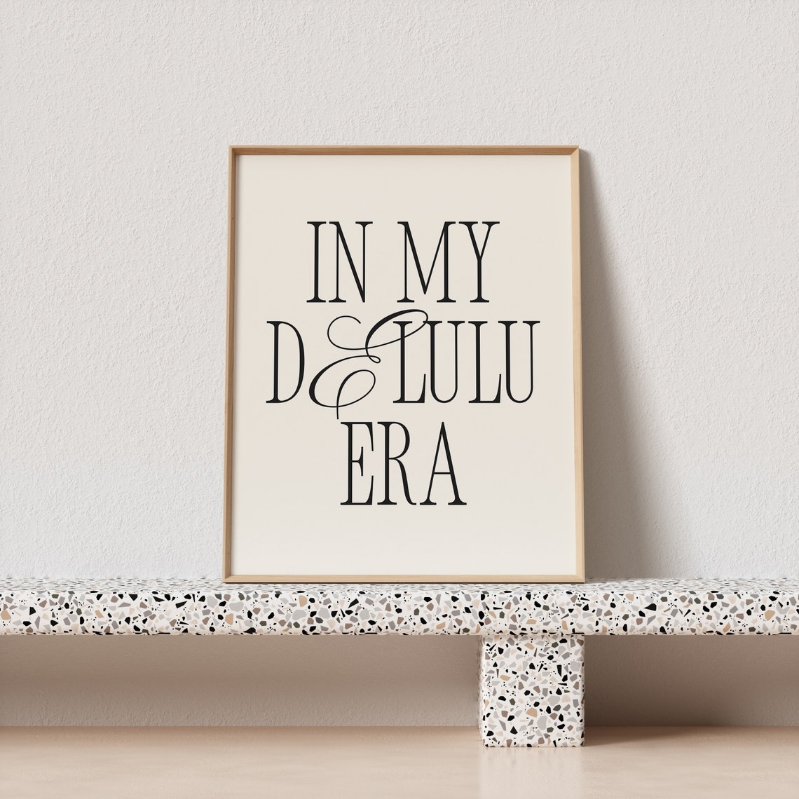 In My Delulu Era Coquette Elegant Serif Typography Quote Poster - Image 3