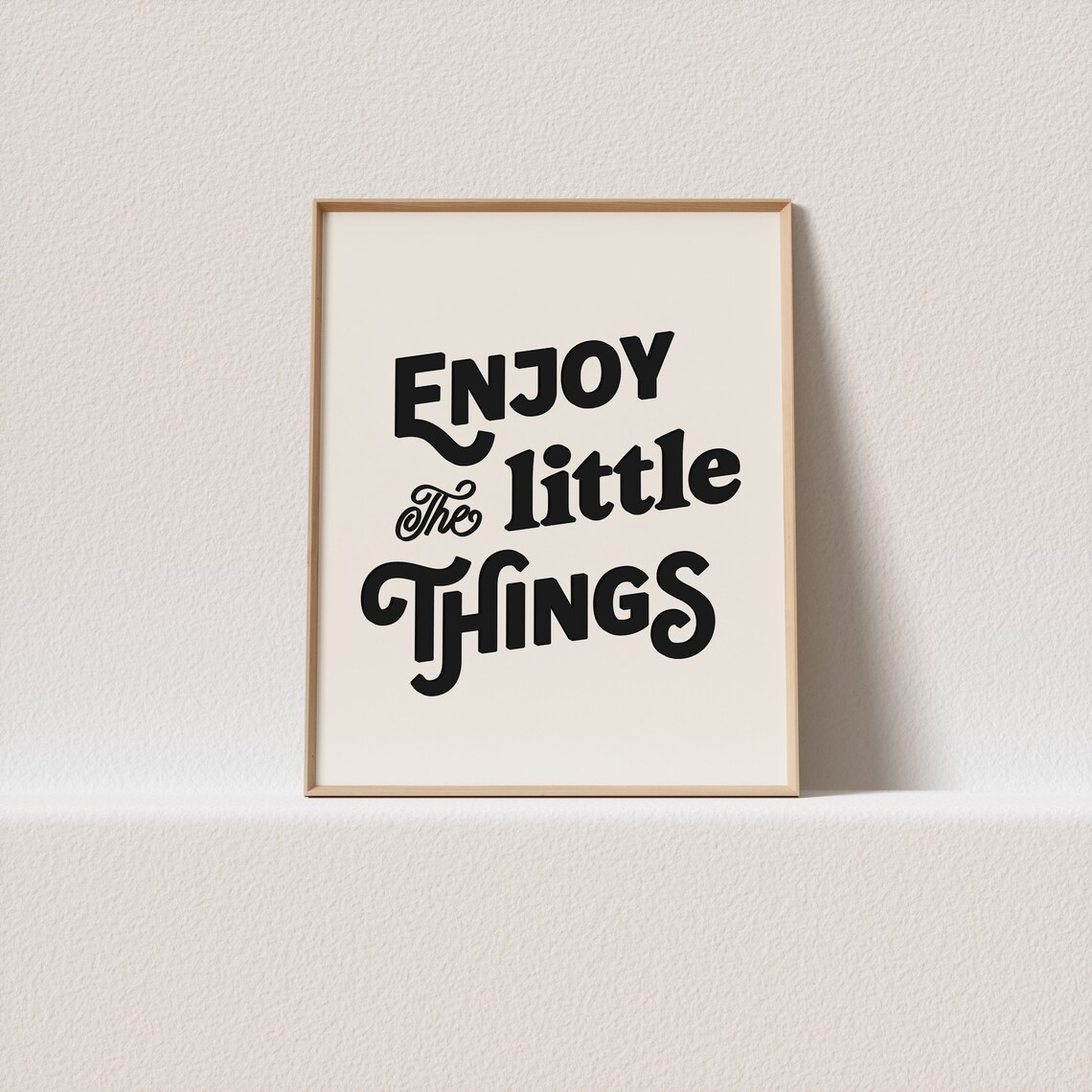 Enjoy The Little Things Retro Typography Art Print