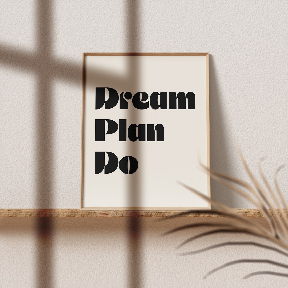 Dream Plan Do Bold Black Retro Typography Motivation Quote Poster - Image 2